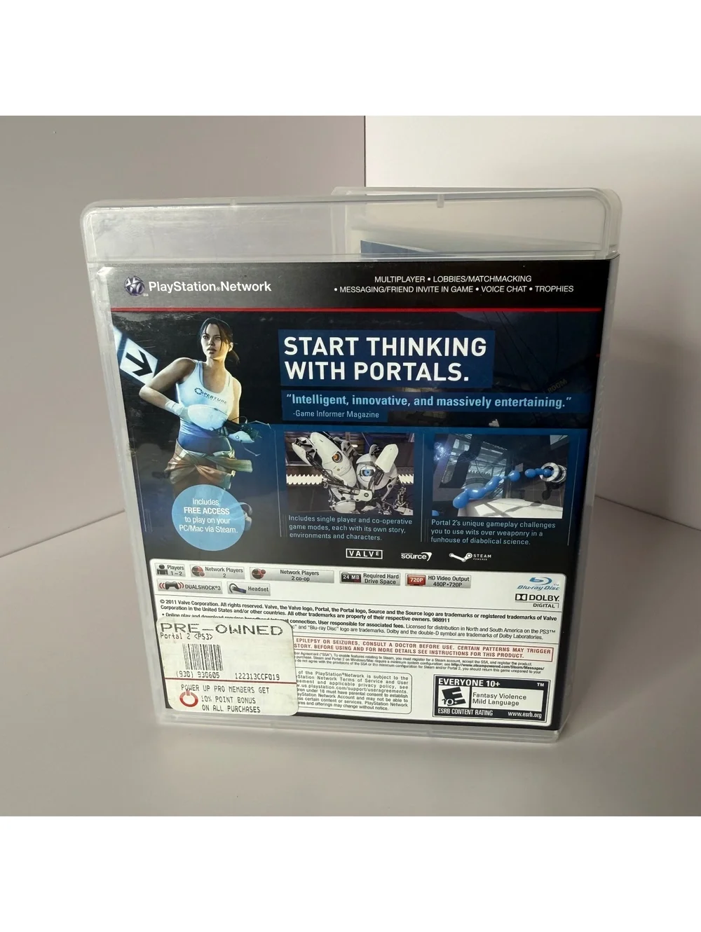 Portal 2 PlayStation 3 PS3 Game Complete Case and Disc